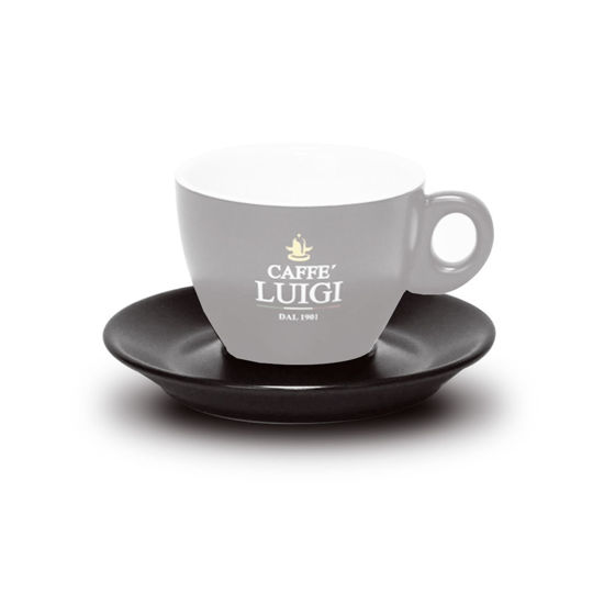 Picture of BLACK DOUBLE CAPPUCCINO SAUCER CAFFE' LUIGI