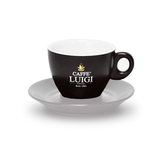 Picture of BLACK DOUBLE CAPPUCCINO CUP CAFFE' LUIGI