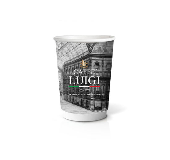 Picture of DOUBLE WALL 12oz ΧΑΡΤΙΝΟ ΠΟΤΗΡΙ 25τεμ CAFFE' LUIGI